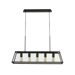 Bellevue 5 Light Industrial Pendant - Black -Home Lighting 13157971 4185049847695858