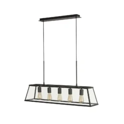Bellevue 5 Light Industrial Pendant - Black -Home Lighting 13157971 6245049847671201