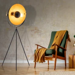 Kennedy Black & Gold Floor Lamp