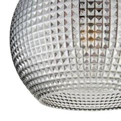 Safi Glass Flush Pendant - Chrome Smoke -Home Lighting 13208300 1364896913050126