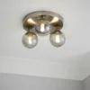 Orb 3 Light Flush Pendant - Nickel Smoke -Home Lighting 13208301 1784896913741920