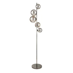 Orb II 5 Light Floor Lamp - Black Chrome Smoke -Home Lighting 13208304 1894896912950637