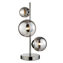 Orb II 3 Light Table Lamp - Black Chrome Smoke -Home Lighting 13208307 2114896912868293