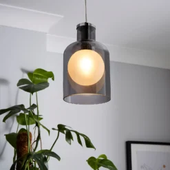 Jinx Single Pendant - Smoked Glass