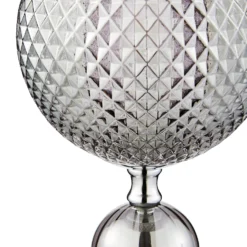 Safi Glass Table Lamp - Chrome Smoke -Home Lighting 13208315 1104896913061442