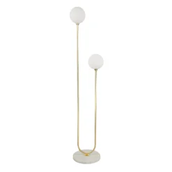 House Beautiful Delta Marble Floor Light - Brass & Opal -Home Lighting 13208322 1994927260346893