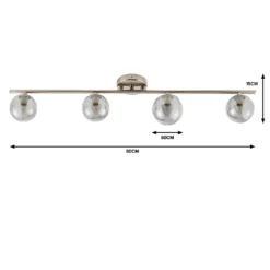 Orb 4 Lamp Spotlight Bar - Nickel Smoke -Home Lighting 13208325 5554909895384841