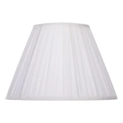 Raye White Pleated Taper Silk Shade - 40cm -Home Lighting 13222468 1924901095311960