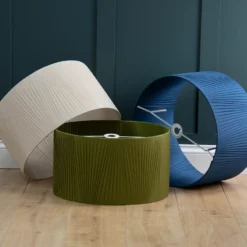 Raye Champagne Drum Pleated Silk Shade - 45cm -Home Lighting 13222471 1304944148317621