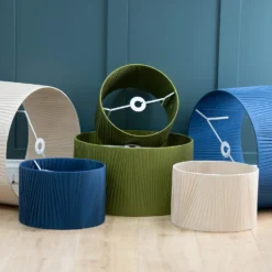 Raye Champagne Drum Pleated Silk Shade - 45cm -Home Lighting 13222471 1704944148371009