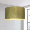 Raye Olive Drum Pleated Silk Shade - 45cm -Home Lighting 13222472 1694901095503360