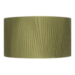 Raye Olive Drum Pleated Silk Shade - 45cm -Home Lighting 13222472 9664901095355472