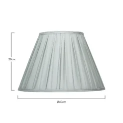 Raye Duck Egg Pleated Taper Silk Shade - 40cm -Home Lighting 13222473 1264946174524248