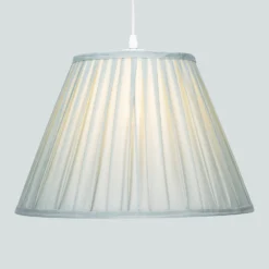 Raye Duck Egg Pleated Taper Silk Shade - 40cm -Home Lighting 13222473 3374946174438211