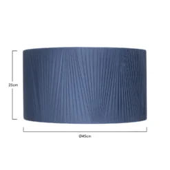 Raye Peacock Drum Pleated Silk Shade - 45cm -Home Lighting 13222476 3424901095994379