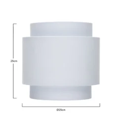 Finn Tier Drum Sky Blue Linen Shade - 25cm -Home Lighting 13222480 2004901095938066