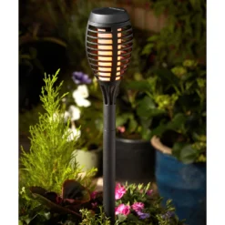 Party Flame Effect Solar Garden Torch - 4 Pack -Home Lighting 13280799 8454932211109475