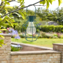 House Beautiful Firefly Solar Powered Caged Lantern -Home Lighting 13280804 1194933437034953