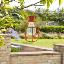 House Beautiful Firefly Solar Powered Caged Lantern -Home Lighting 13280804 1214933436929362