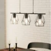 EGLO Mardyke Glass Steel 3L Pendant Light -Home Lighting 13438800 1304910930291193