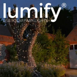 Lumify USB Solar Fairy Lights - White 300 LED'S -Home Lighting 13489398 1094978604360301