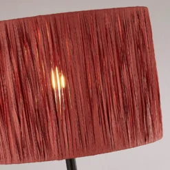 Raffia Floor Lamp - Pink & Black -Home Lighting 13525817 1584956834985629