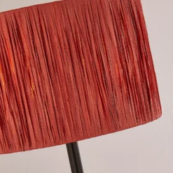 Raffia Table Lamp - Pink & Black -Home Lighting 13525822 1364956834971019