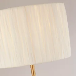 Raffia Floor Lamp - White & Gold -Home Lighting 13525826 1034956834965859