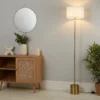 Raffia Floor Lamp - White & Gold -Home Lighting 13525826 9065042052897171