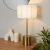 Raffia Table Lamp - White & Gold 2 Raffia Table Lamp - White & Gold -Home Lighting 13525827 1885042052902241