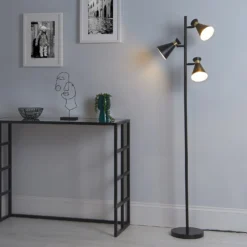 Balham 3 Light Floor Lamp - Black & Brass 14 Balham 3 Light Floor Lamp - Black & Brass -Home Lighting 13525828 6715009387472546