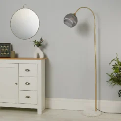 Naomi Floor Lamp - Grey -Home Lighting 13525840 1645042090198247
