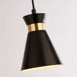 Balham 3 Light Diner Bar Light - Black & Brass -Home Lighting 13528465 2695042092159797