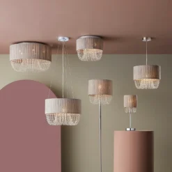 Bellano 3 Light Flush Ceiling Light - Grey -Home Lighting 13528467 5455009405469651