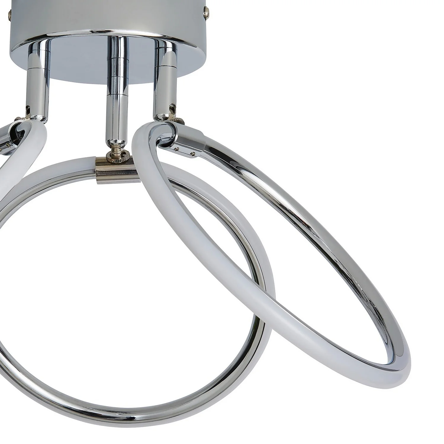 Hudson 3 Ring LED Semi Flush Ceiling Light - Chrome 6 Hudson 3 Ring LED Semi Flush Ceiling Light - Chrome - Image 4