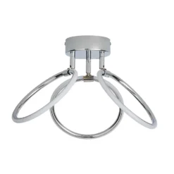 Hudson 3 Ring LED Semi Flush Ceiling Light - Chrome 9 Hudson 3 Ring LED Semi Flush Ceiling Light - Chrome -Home Lighting 13529585 1704945396589004