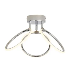 Hudson 3 Ring LED Semi Flush Ceiling Light - Chrome 8 Hudson 3 Ring LED Semi Flush Ceiling Light - Chrome -Home Lighting 13529585 1844945396523364
