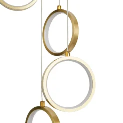 Lenox LED 5 Ring Cluster Pendant Ceiling Light - Brass -Home Lighting 13529591 1074945397204217