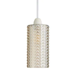 Katya Glass Easy Fit Shade - Champagne -Home Lighting 13529606 1634945396340343