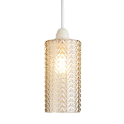 Katya Glass Easy Fit Shade - Champagne -Home Lighting 13529606 1904945396287468