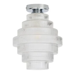 Monet Tiered Glass Flush Ceiling Light -Home Lighting 13529628 1784945395847359