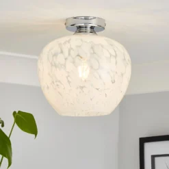 Fletcher Glass Flush Ceiling Light