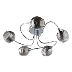 Marple 5 Light Semi Flush Ceiling Light - Chrome & Smoke -Home Lighting 13645384 1474956789678483