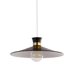 Balham Easy Fit Lamp Shade - Black & Brass -Home Lighting 13661901 2314976242736226