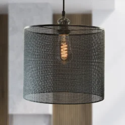 Amina Easy Fit Shade - Black -Home Lighting 13695772 1214959108919701