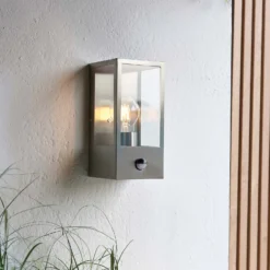 Oxford PIR Outdoor Wall Light - Stainless Steel -Home Lighting 13794245 1064957105638885