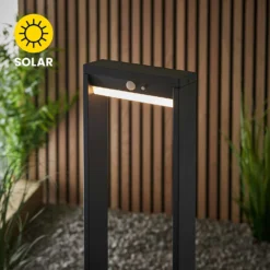 Dannah 50cm Photocell & PIR Solar Outdoor Floor Light - Black 12 Dannah 50cm Photocell & PIR Solar Outdoor Floor Light - Black -Home Lighting 13794248 1014957105552293