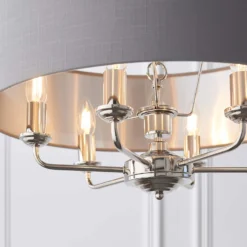 Highclere Pendant Light - 6lt Nickel -Home Lighting 13794254 1434957104157440