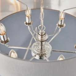 Highclere Pendant Light - 6lt Nickel -Home Lighting 13794254 5414957104251661
