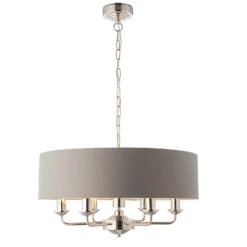 Highclere Pendant Light - 6lt Nickel -Home Lighting 13794254 8234957103931048